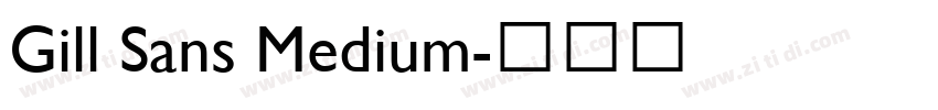 Gill Sans Medium字体转换
